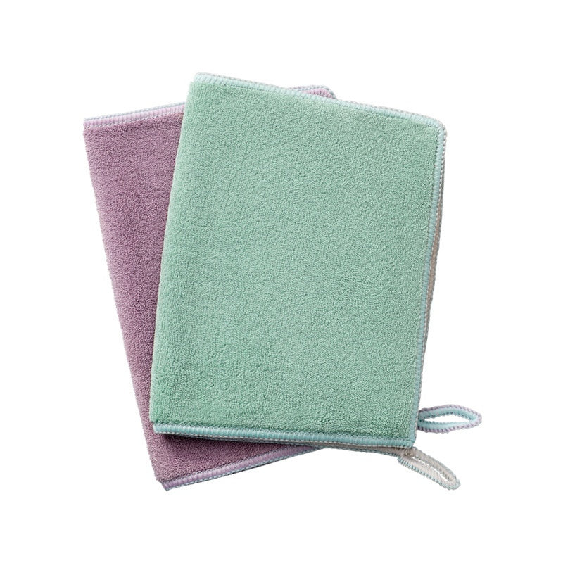 Multifunctional Thickened Absorbent Household Cleaning Cloth - Double Layer, 20x30cm