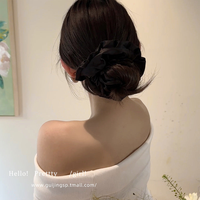 Korean Ballet Style Pleated Hair Ring - Oversized Hair Accessory for Hair Styling