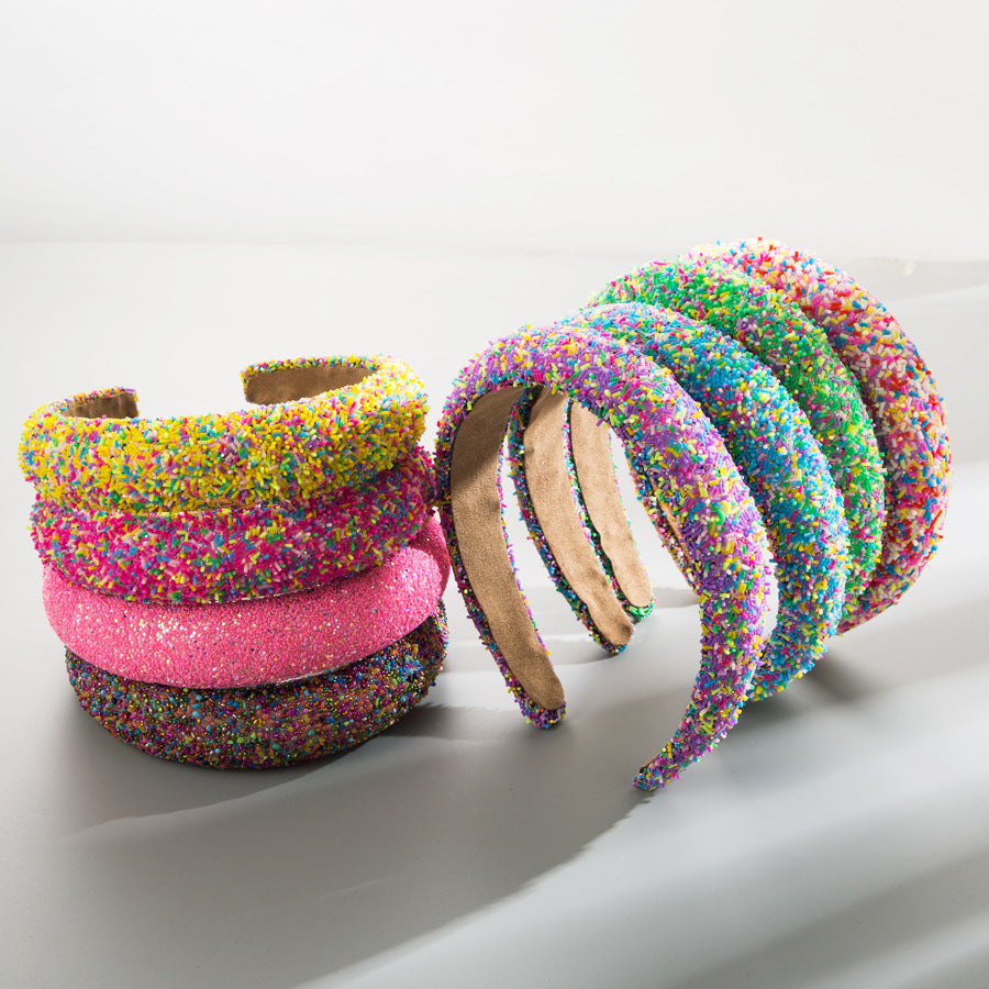 Sponge Wide-Brimmed Headband for Girls