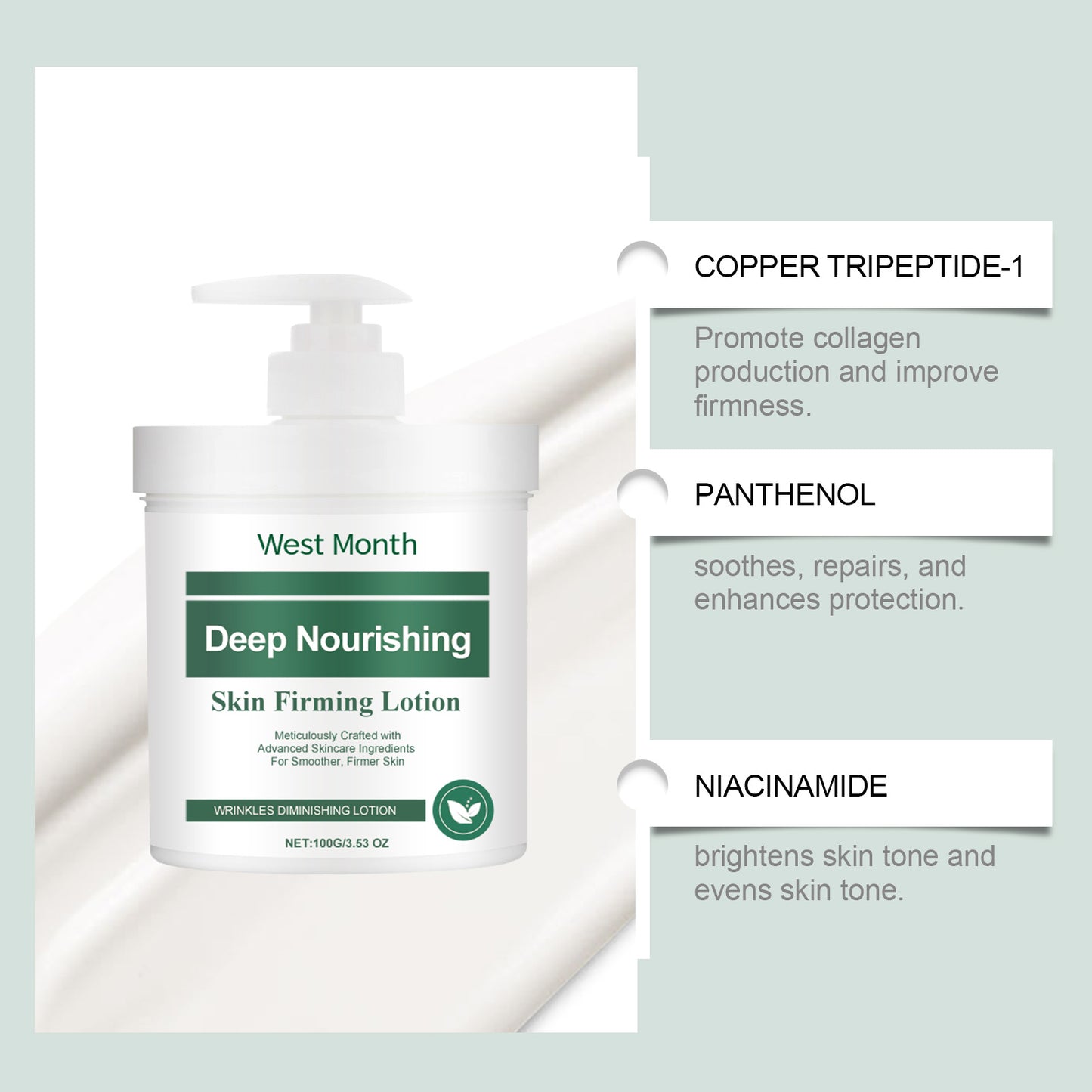 Firming Body Cream with Niacinamide & Hyaluronic Acid - Moisturizing Lotion