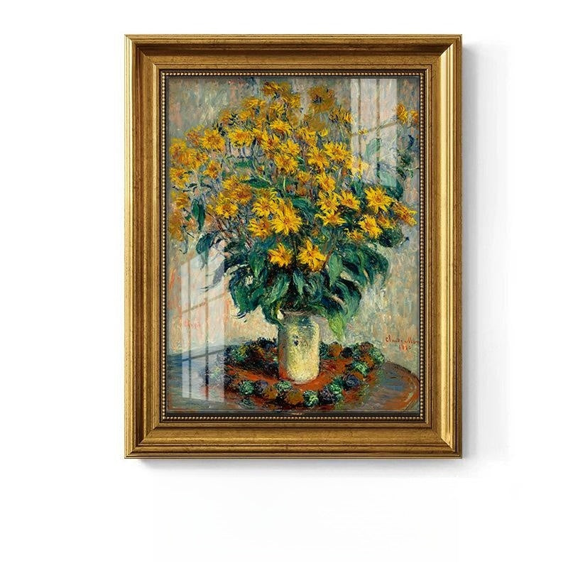 European American Style Decorative Oil Painting with Gold Frame - Landscape or Character