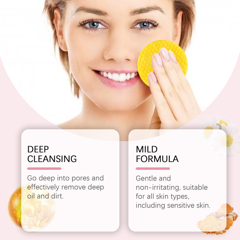 Kojic Acid Turmeric Facial Cleansing Pads Set for Skin Brightening & Acne Care