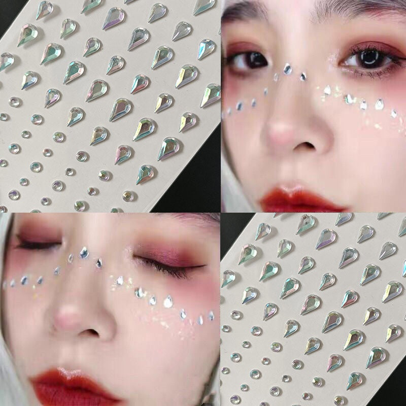 Pearl and Crystal Nail Art Stickers Set for DIY Manicure and Decor
