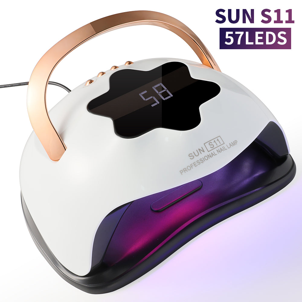 Professional UV LED Nail Lamp - 57-Bead Fast Curing Dryer with Auto Sensor