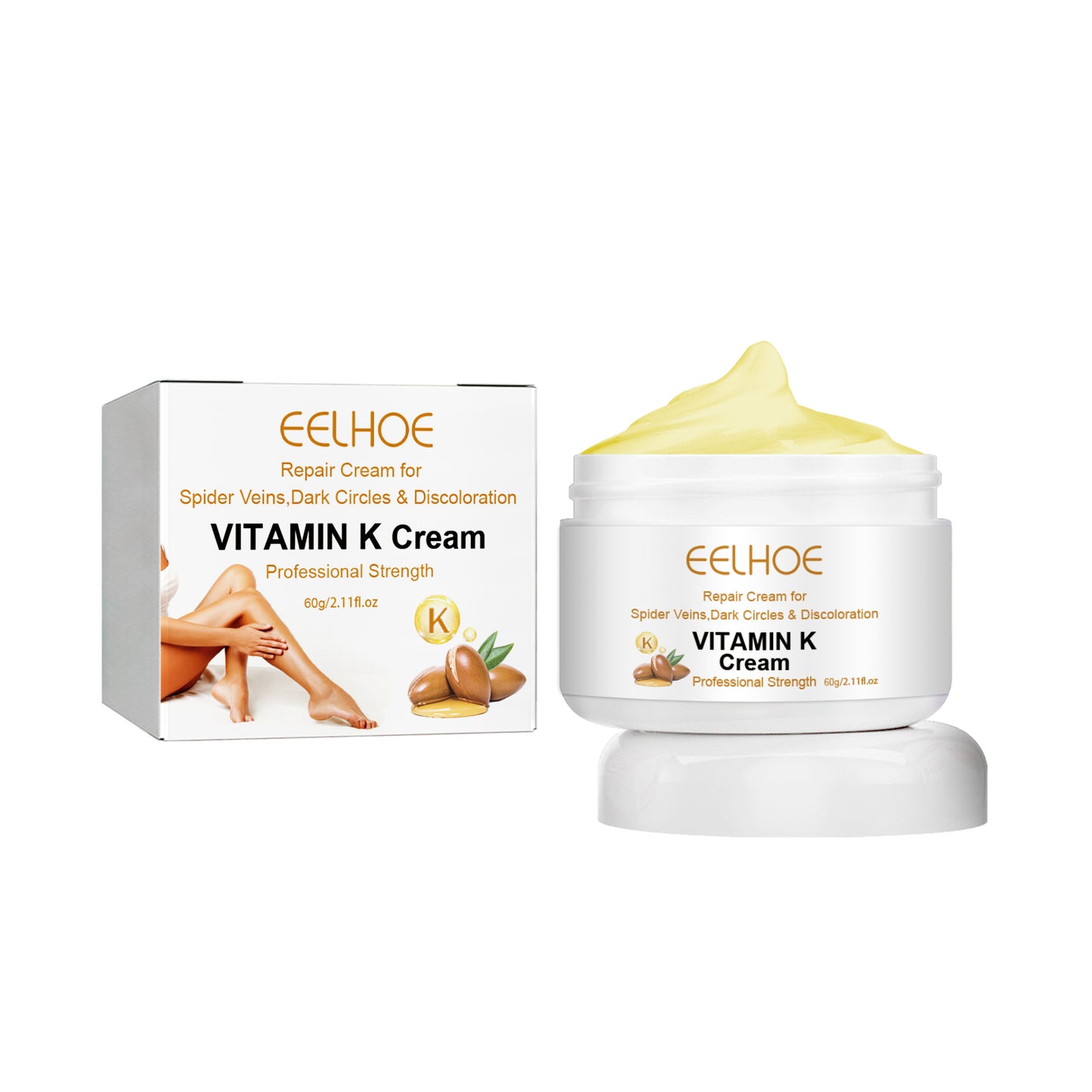 Vitamin K Cream for Varicose Veins and Bruise Relief - Soothing Leg Care