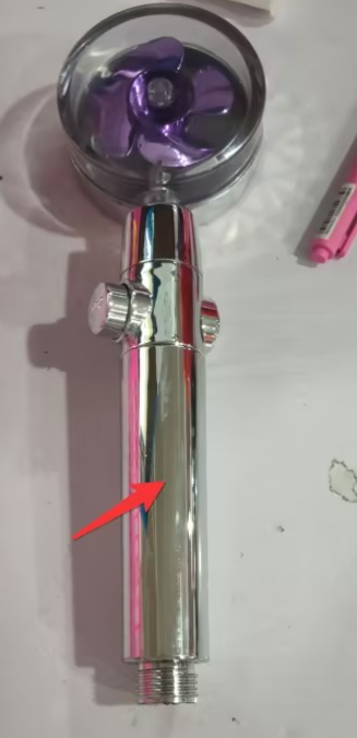 High Pressure Turbo Shower Head with Water Saving Feature & 360° Fan Extension