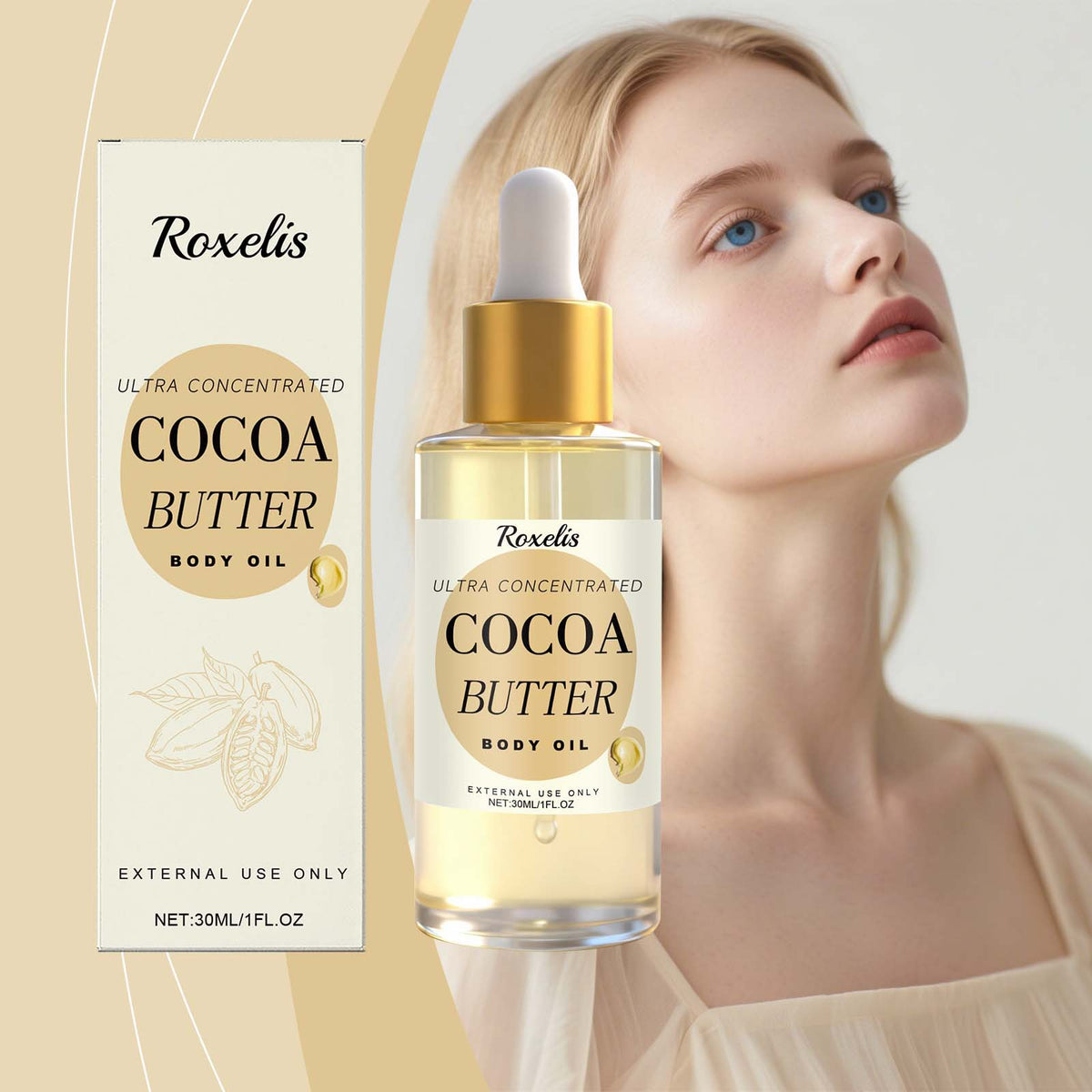 Rich Fragrant Body Oil with Cocoa Butter – 30ML