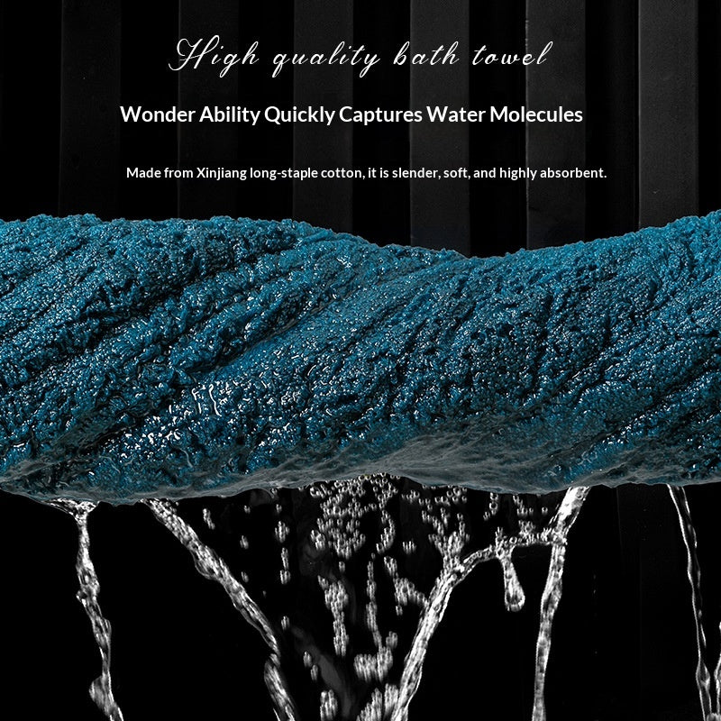 Pure Cotton Bath Towel - Soft, Absorbent, Hotel-Quality, 150x70cm