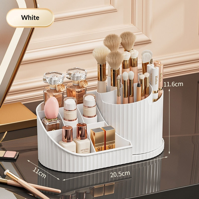 Minimalist Desktop Organizer for Stationery and Cosmetics - Multi-Functional Storage Box