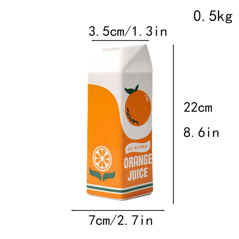 Ceramic Orange Juice Vase Decorative Table Ornament