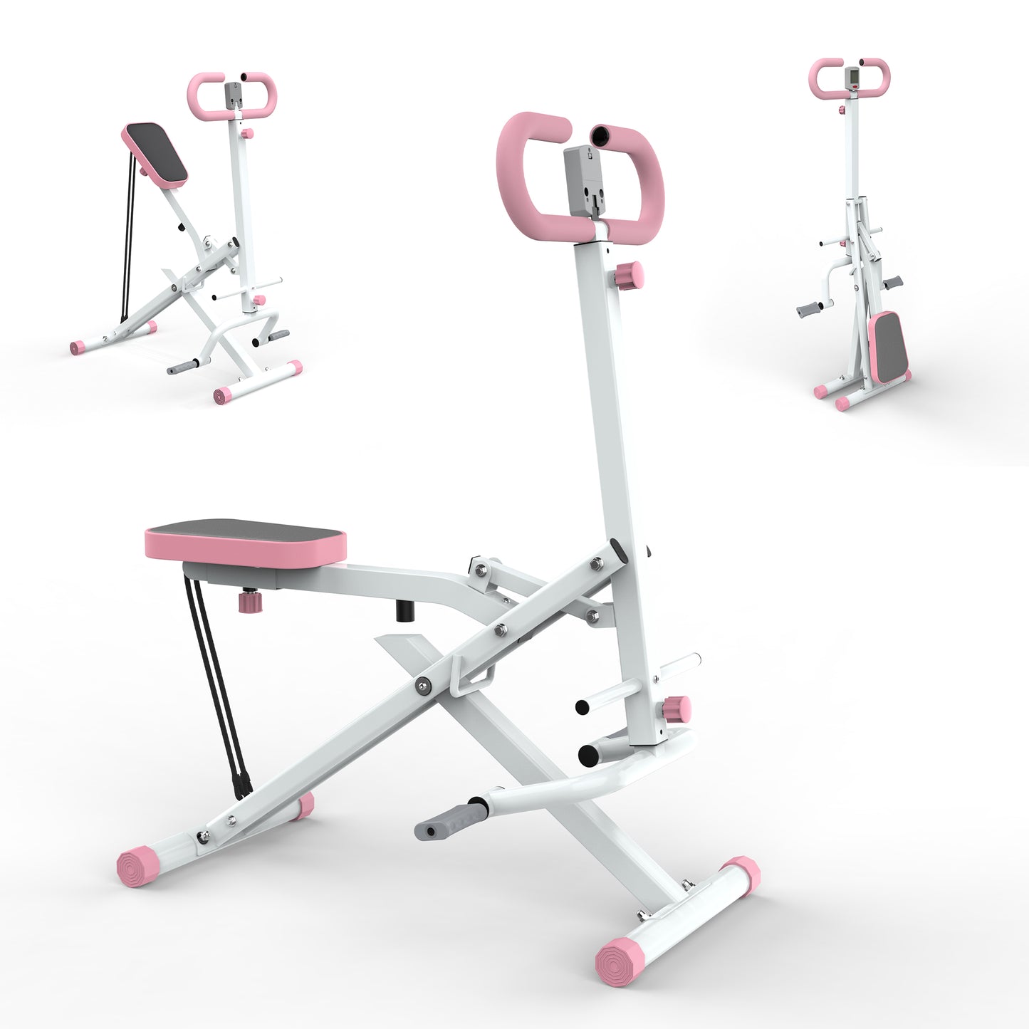 Foldable Squat Machine for Home - Glutes Workout Trainer - Pink
