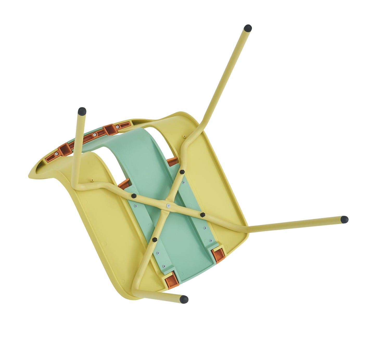 4-Pack Modern Striped Color Block Chairs - Indoor/Outdoor Seating