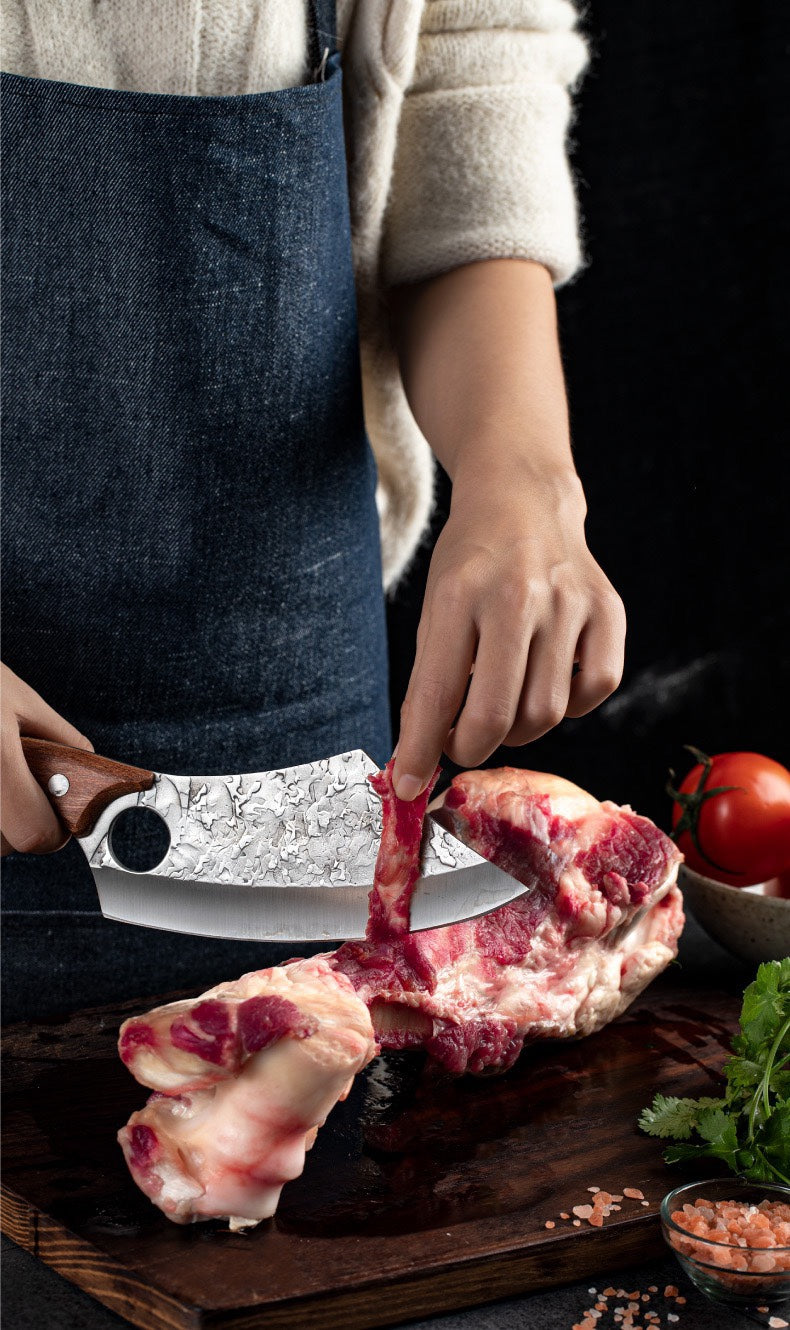 Forged Multi-Purpose Kitchen Knife - Anti-Rust Blade, 29CM