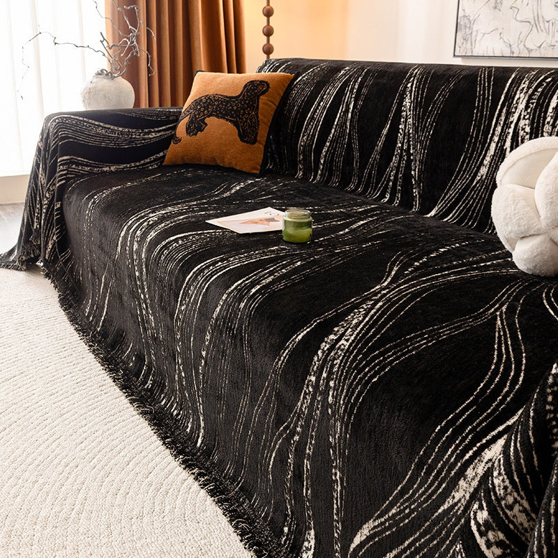 Thickened Non-Slip Cat-Proof Sofa Cover - Full Coverage, Modern Chenille Design