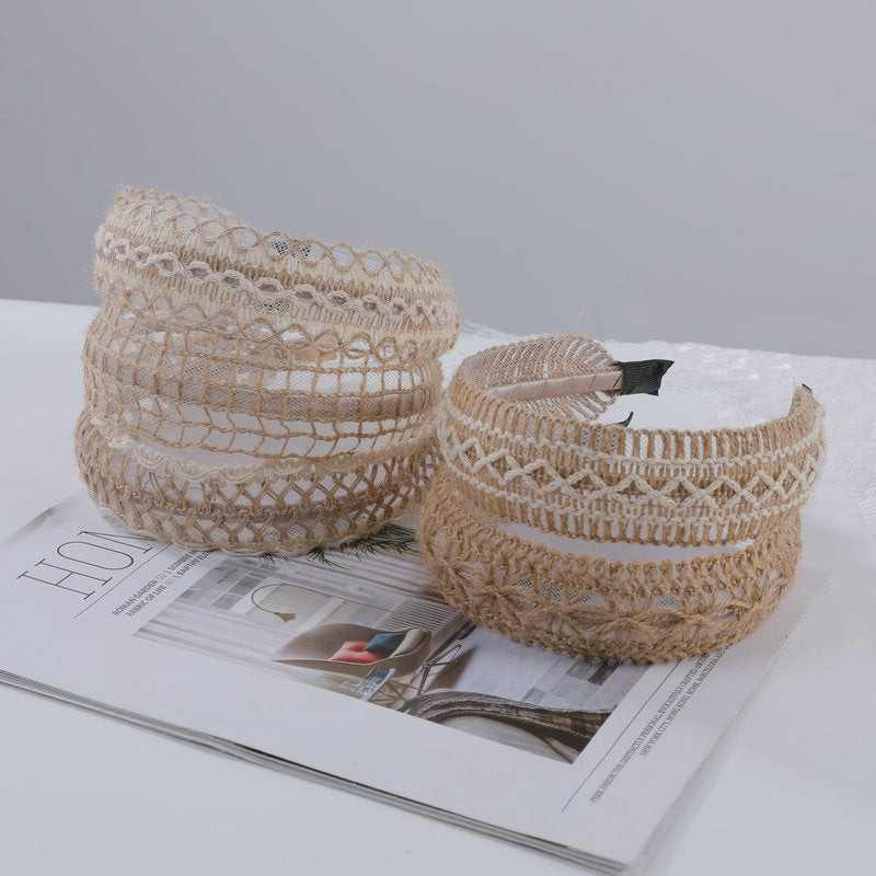 Bamboo Woven Wide Brim Hair Band – Bohemian Style