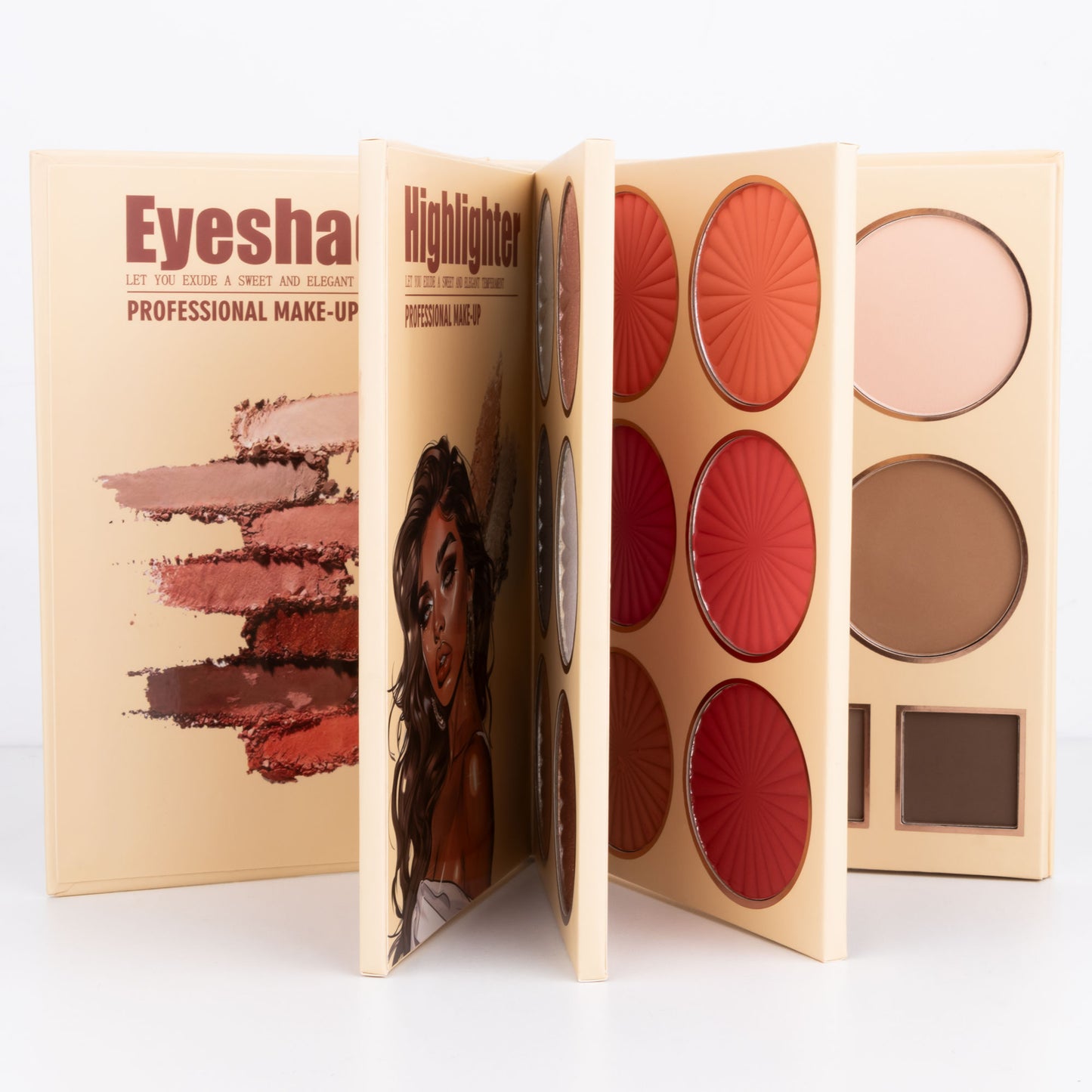 63-Color All-in-One Makeup Palette - Eyeshadow, Blush, Highlighter & Contour