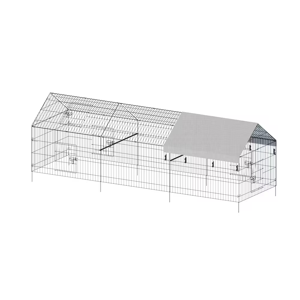 Outdoor Metal Chicken Coop for Poultry Farming - Pet House & Cage