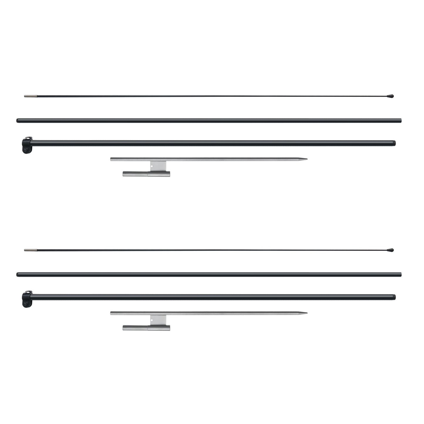 12.7 Ft Feather Flag Pole Kit with Ground Stakes - Outdoor Advertising Display