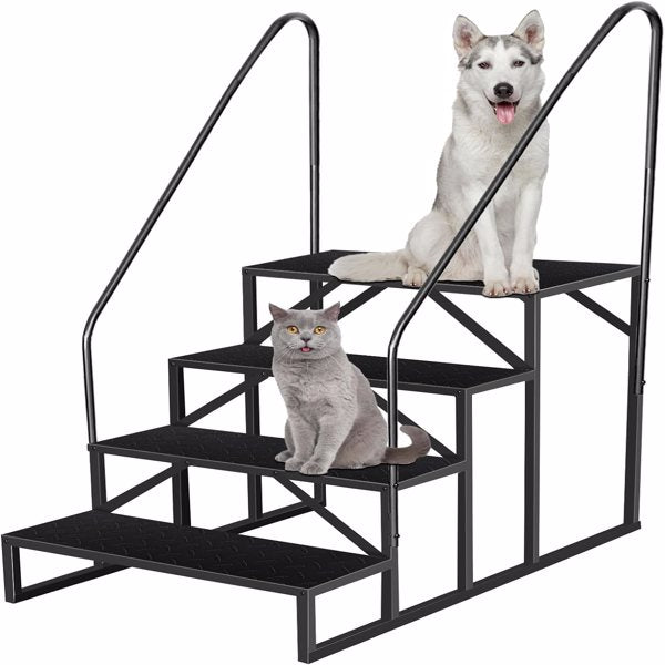 4-Step RV Ladder with Handrail - Heavy Duty Outdoor Steps