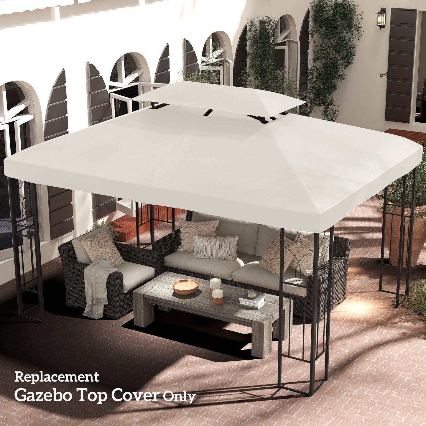 Replacement Canopy for 10x13 Gazebo Model 84C-101 - Charcoal