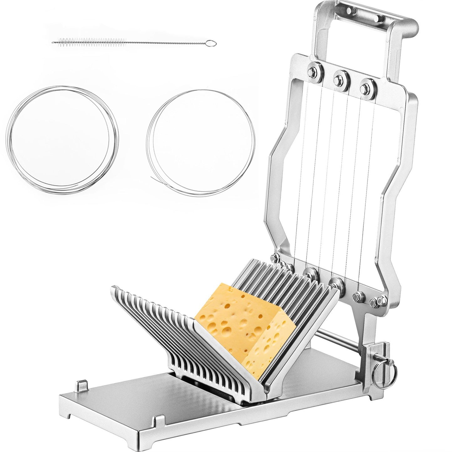 Commercial Cheese Slicer with Wire, 1cm & 2cm Thickness, Aluminum Alloy Kitchen Tool
