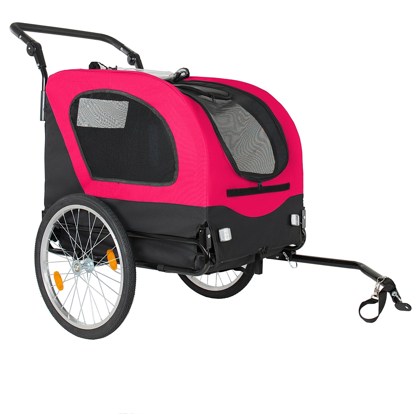 2-in-1 Bike Trailer & Pet Stroller For Dogs Up To 110lbs Foldable