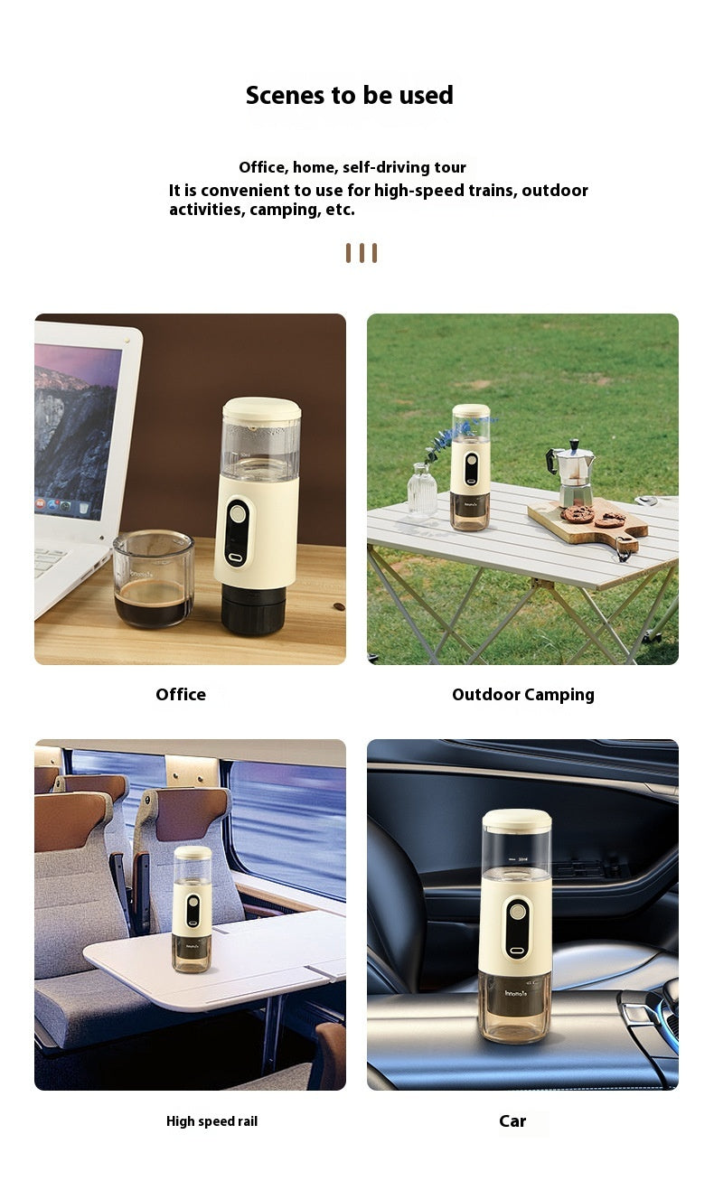 Portable Wireless Coffee Machine - Compact Capsule Espresso Maker for Home & Outdoor Use