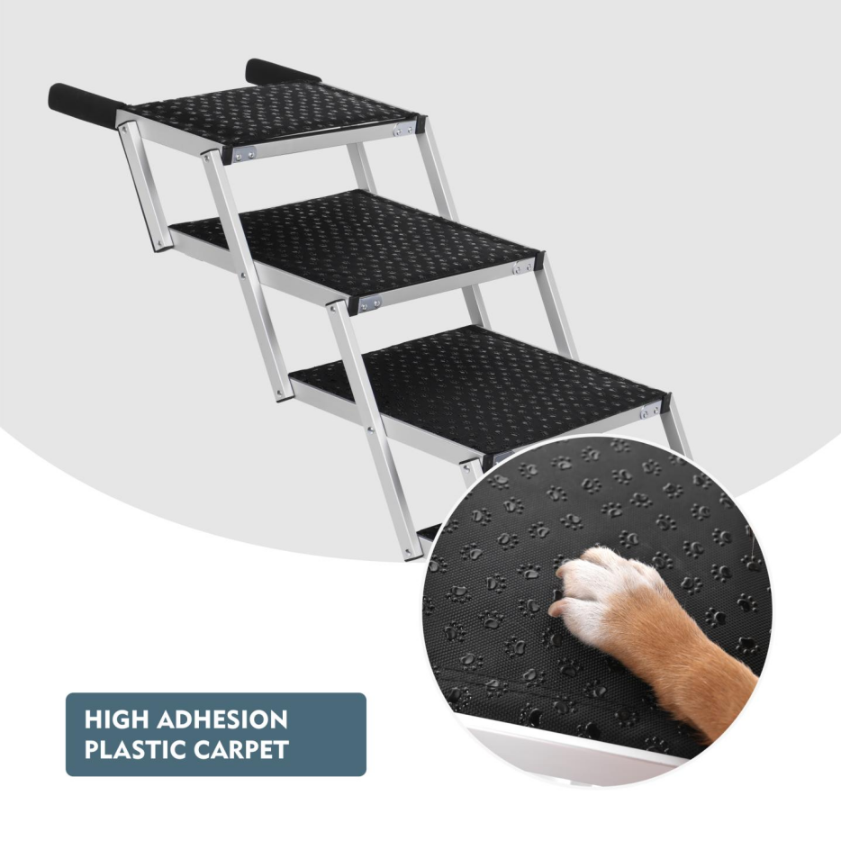 Foldable Dog Ramp for Cars SUV Truck Large Dogs Non-Slip Lightweight Supports 250lbs
