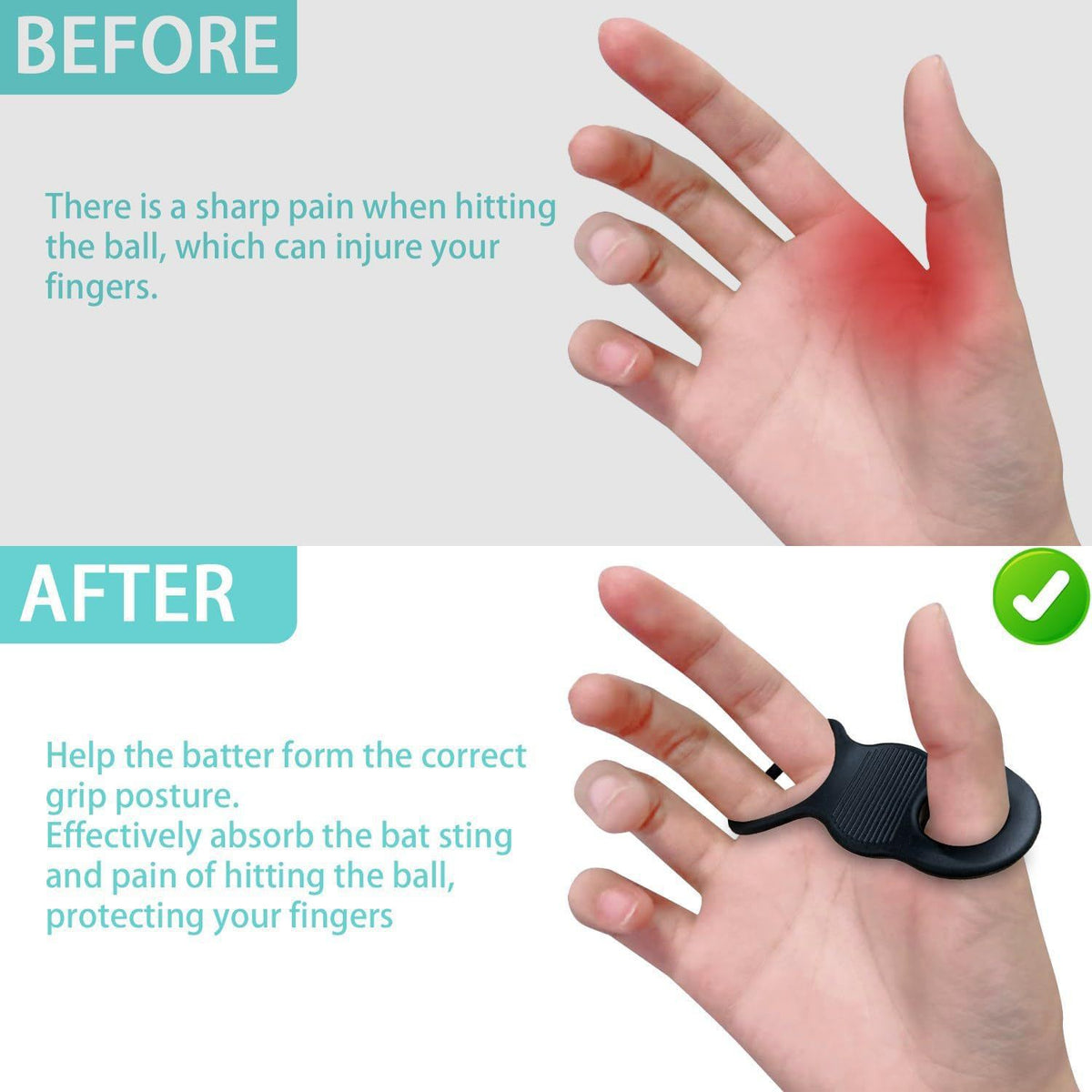 Baseball Thumb Hand Guard Swing Batting Training Aid