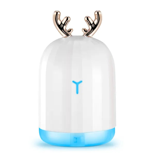 Ultrasonic Cool Mist Humidifier with 7 Color Breathing Lights, 220ml Air Diffuser for Home Office Gym
