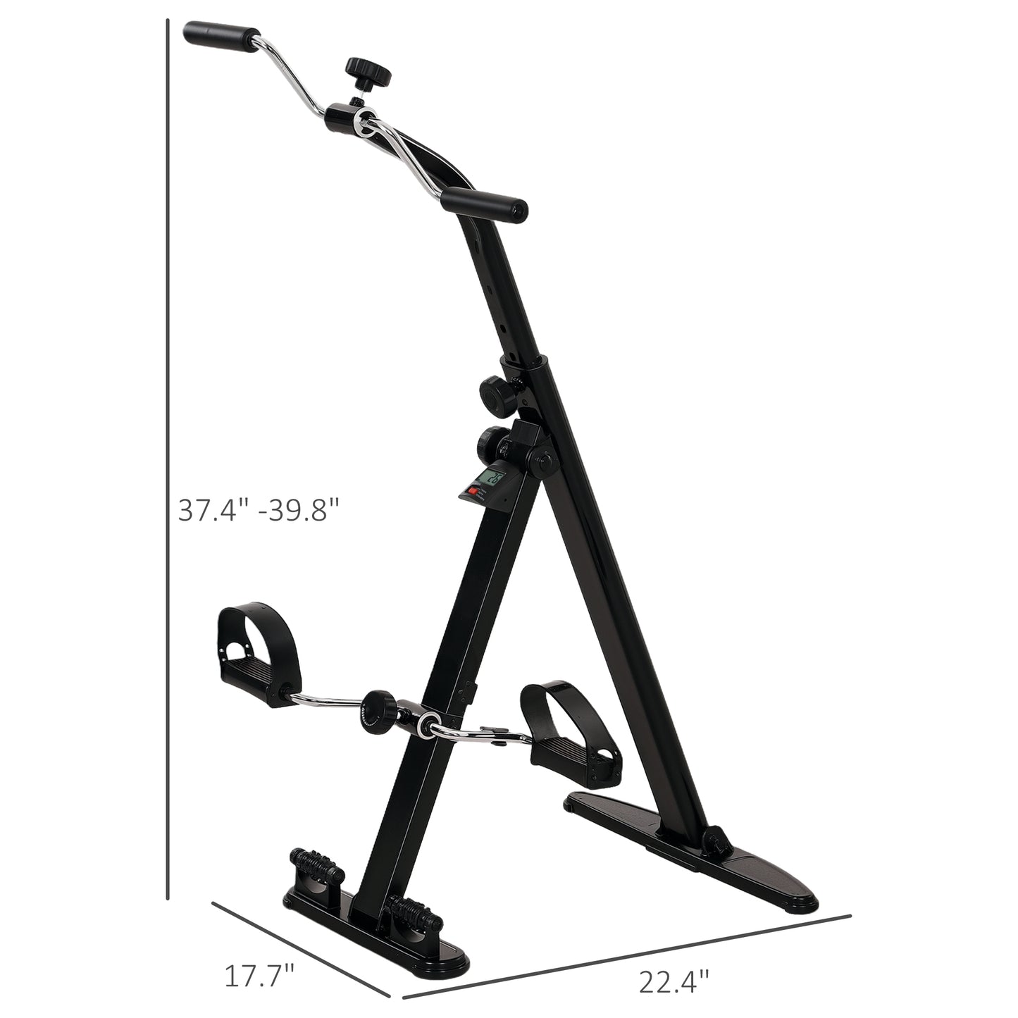 Seated Pedal Exerciser - Foldable Leg Bike with LCD Monitor