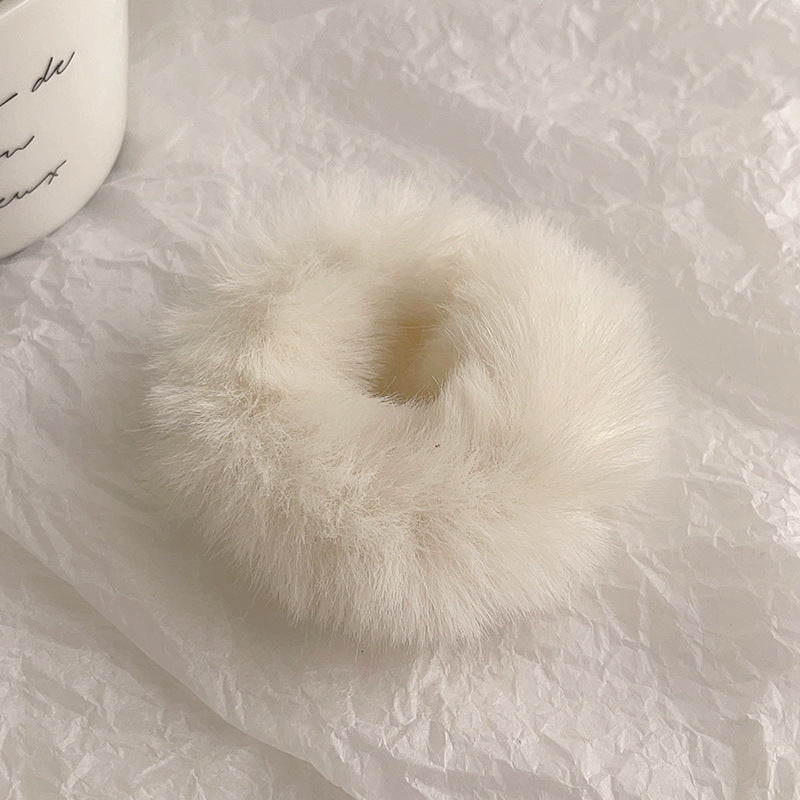 Cute Plush Elastic Hair Scrunchie - Soft Large Intestine Style Hair Band