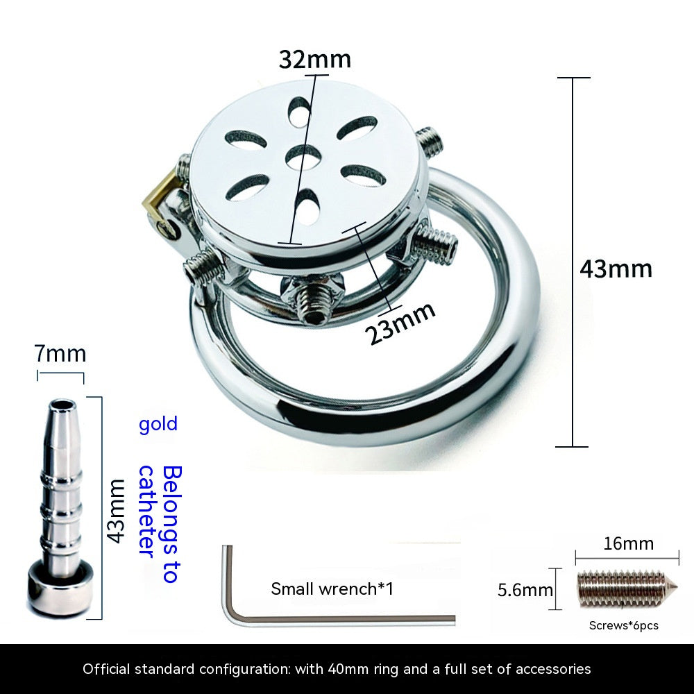 Stainless Steel Chastity Lock with Anti-Escape Features - Multiple Sizes