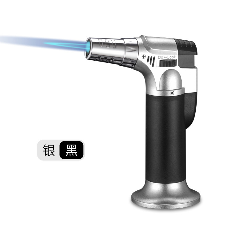 Windproof Inflatable Lighter with Torch Flame for Barbecue & Outdoor Use