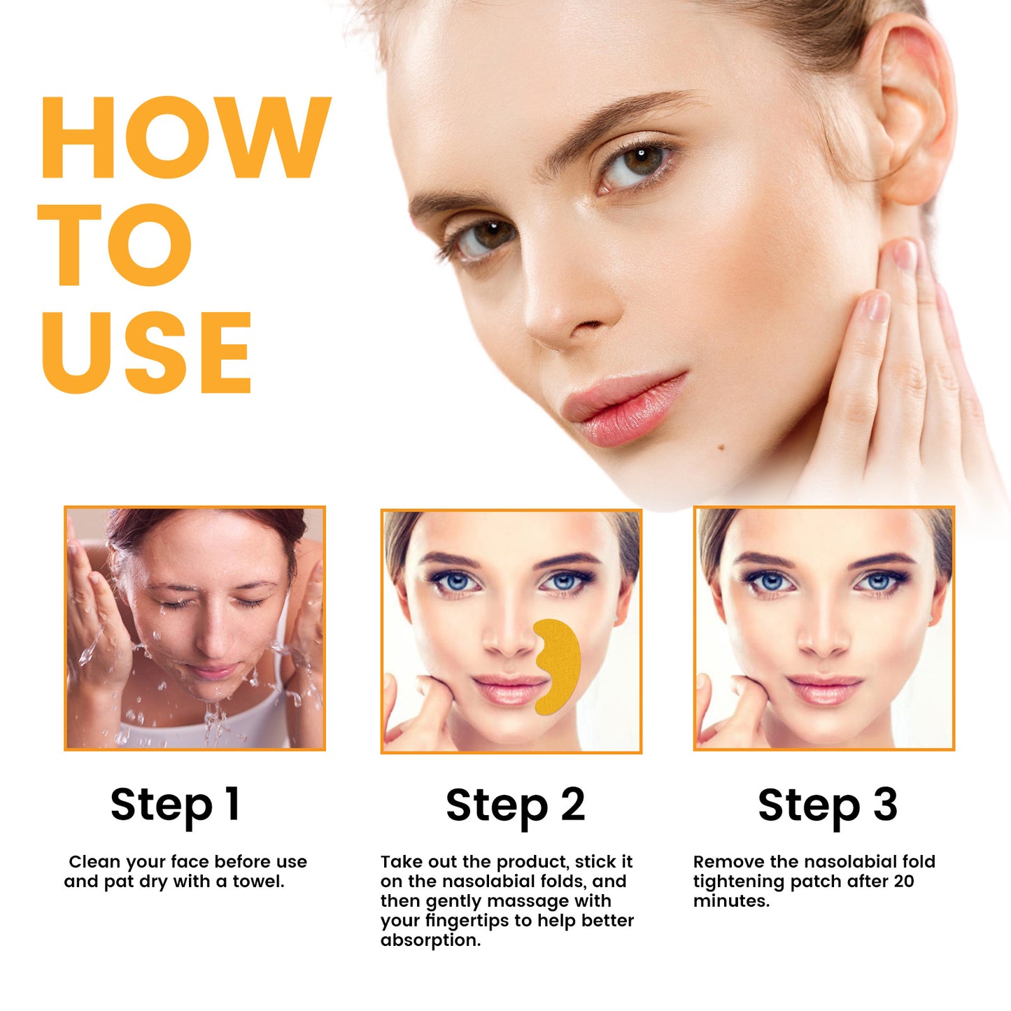 Nasolabial Folds Anti-Aging Patches - Smoothing Collagen Facial Treatment