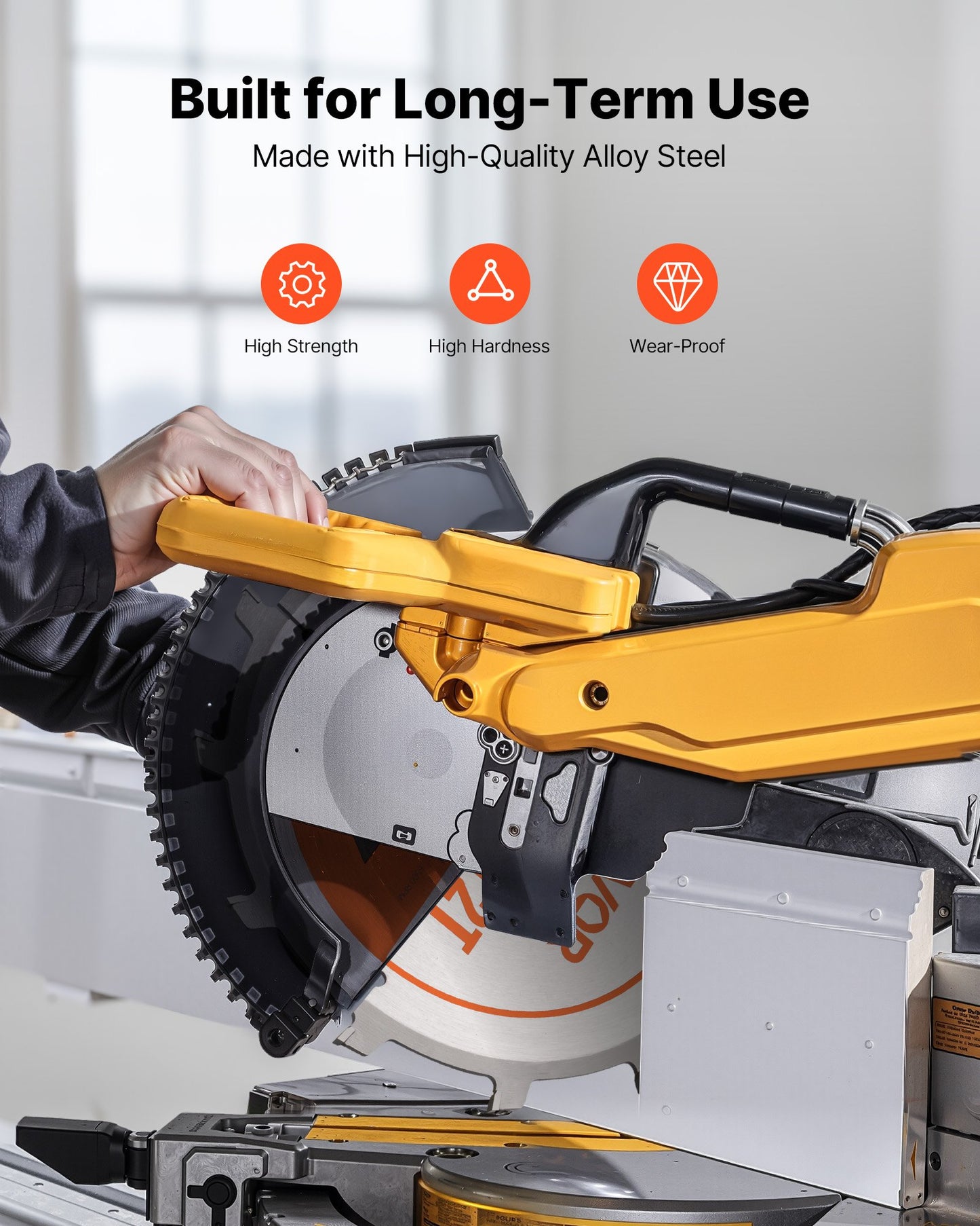 8-Inch Dado Blade Set with Chippers and Shims for Precise Woodworking - Orange