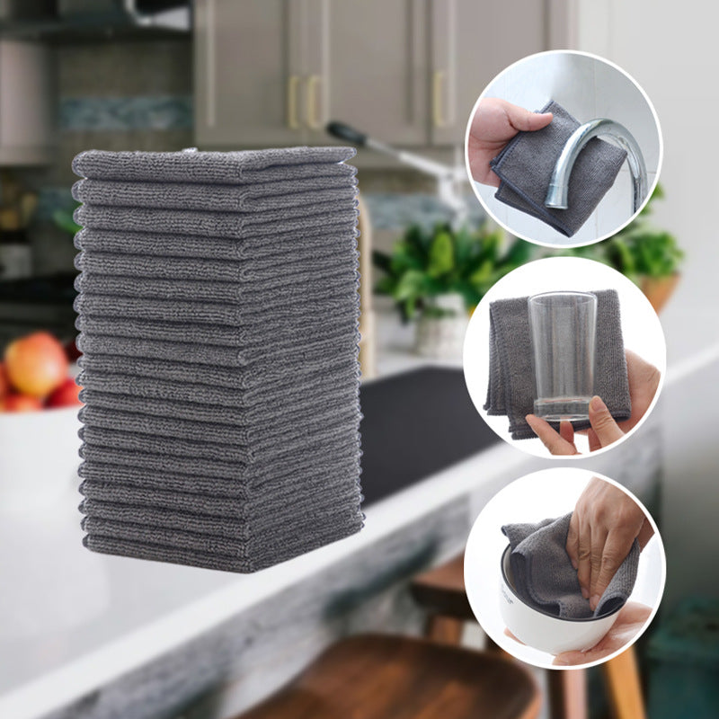 Lint-Free Microfiber Kitchen Cleaning Cloth - Oilproof & Decontamination - 25x25cm