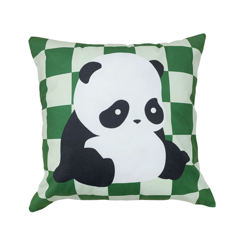Cute Panda Plush Pillow Cover 45x45cm Throw Cushion for Living Room