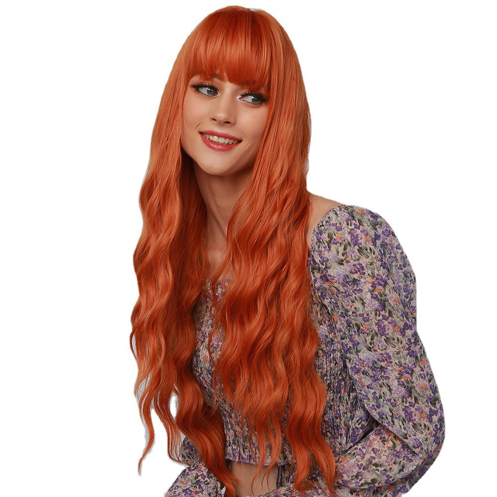 Women's Halloween Wig Orange Small Volume Synthetic Headgear
