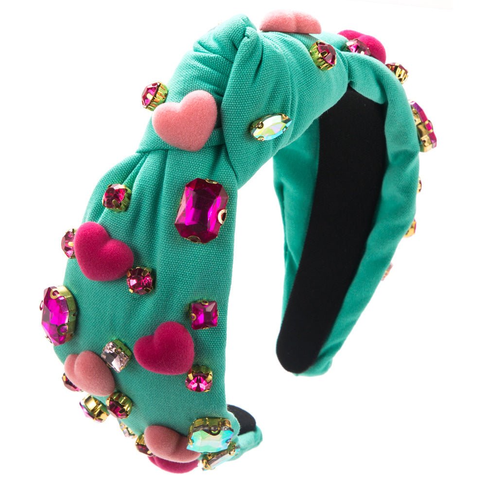 Baroque Headband with Glass Charms & Sequins
