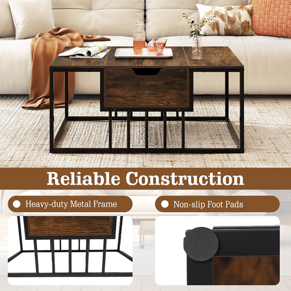 Lift Top Coffee Table Modern Center With Hidden Storage Compartment