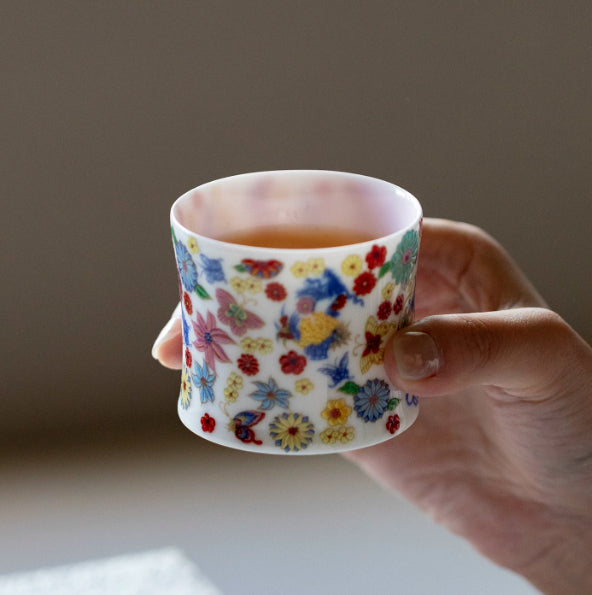 Elegant Ceramic Tea Cup 80ml Minimalist Drinkware for Home Use