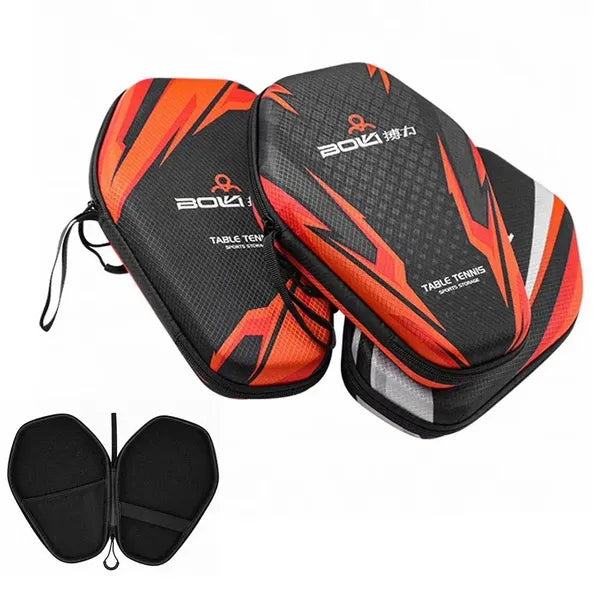 Table Tennis Racket Hard Case EVA Dustproof Storage Bag with Hand Strap