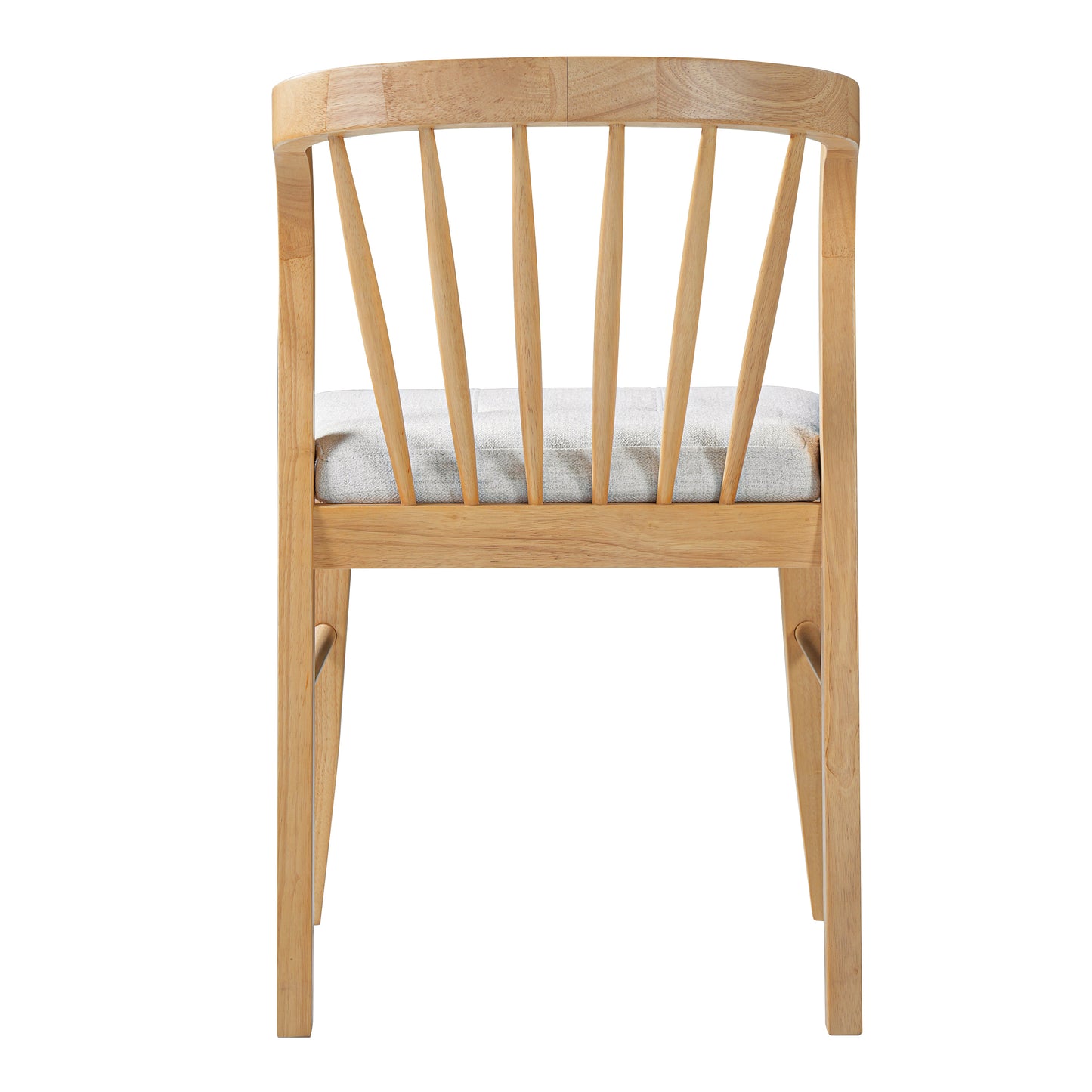 Mid-Century Modern Dining Chairs Set of 2 - Natural Beige