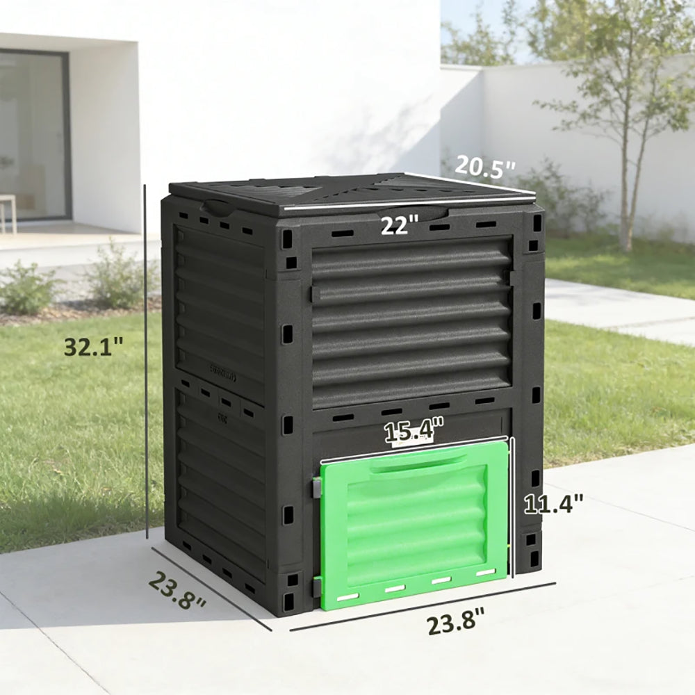 Garden Compost Bin 80 Gallon Outdoor Large Capacity Composter Fast