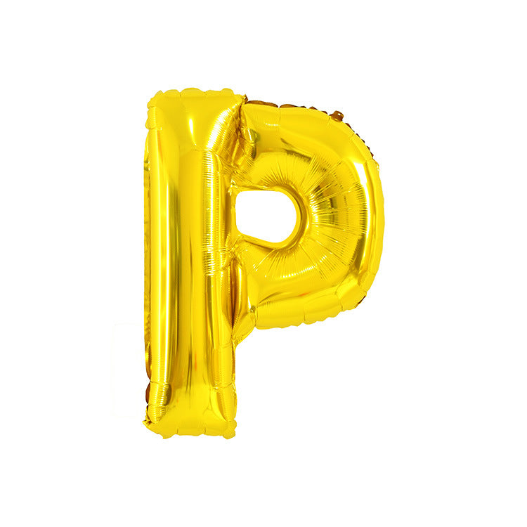 Gold Letter Balloon Set for Birthday Wedding Celebration - Aluminum Foil Party Decor