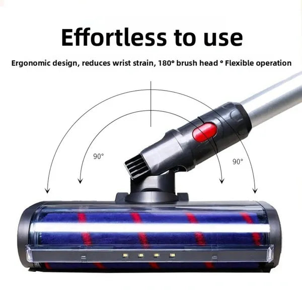 Replacement Turbo Brush Head for Dyson V6 Vacuum - Hard Floor & Carpet Cleaner
