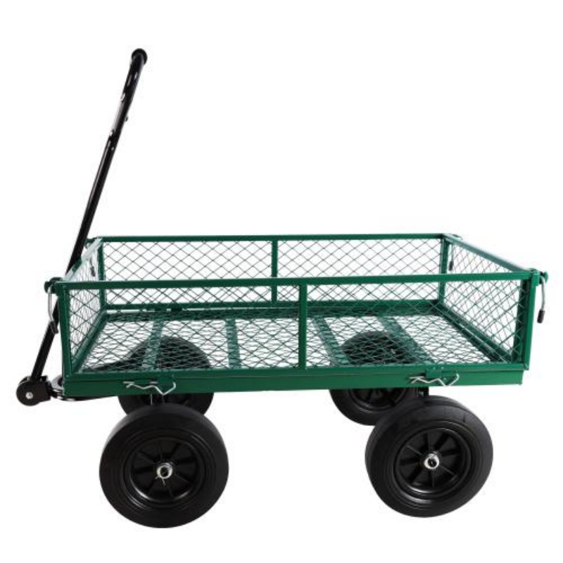 Garden Trolley Cart with Solid Wheels Multi-Functional Tool Cart for Yard and Farm Use
