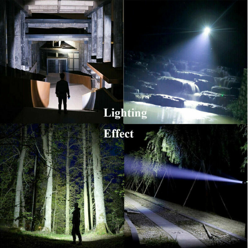 Rechargeable LED Tactical Flashlight with 4 Modes, Waterproof, 500m Beam