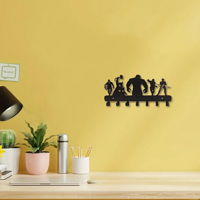 Mermaid Wall Hook Set - Decorative Metal Hooks for Home